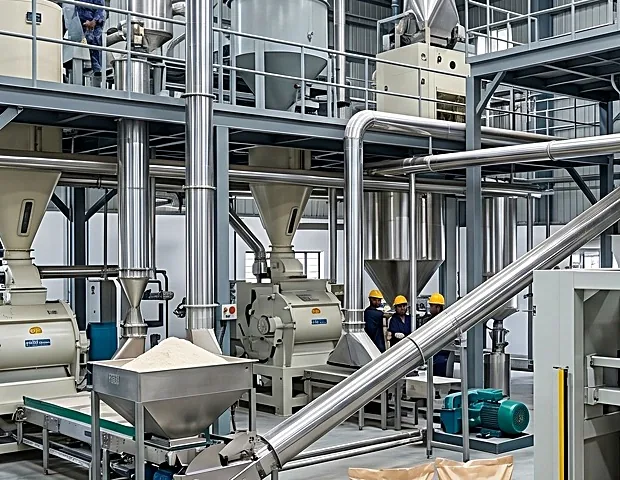 Guar gum powder processing line, representative image